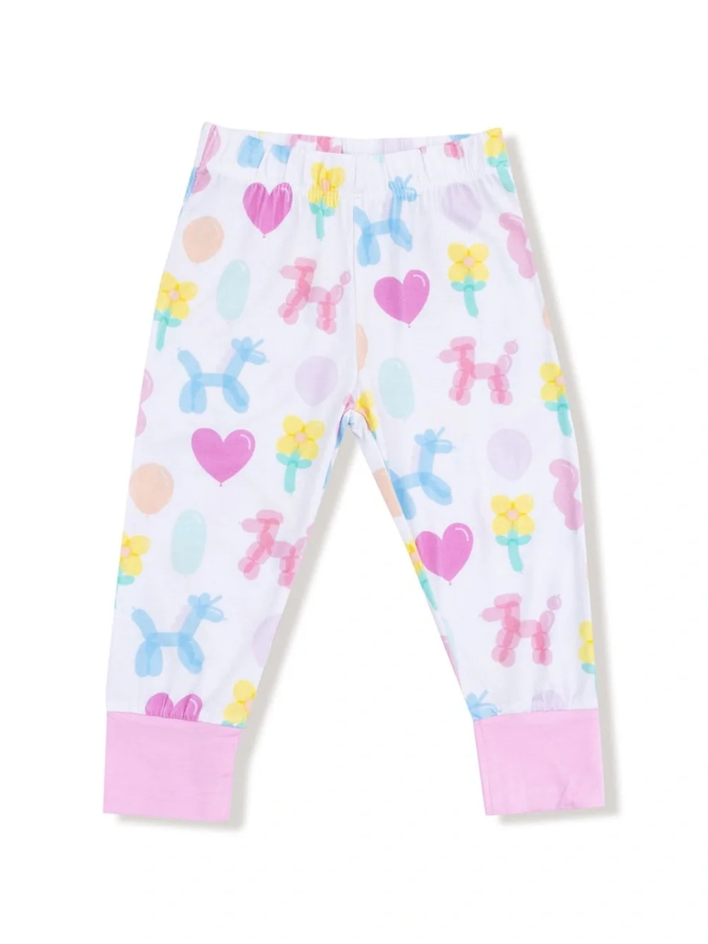 Angel Dear Long Sleeve Loungewear Set - Balloon Animals Pink 2T